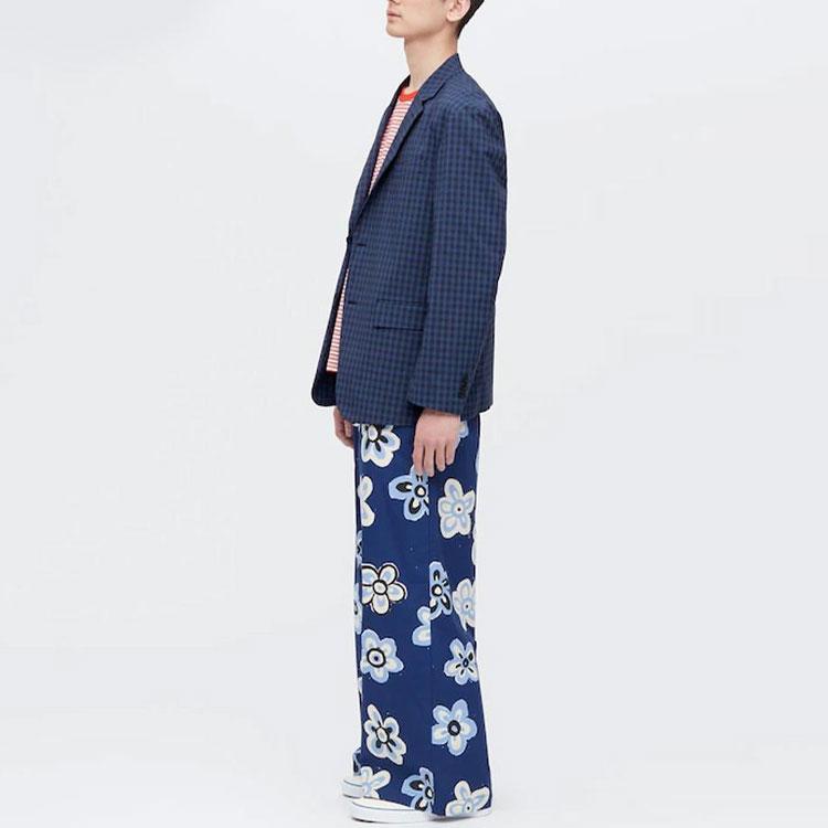 Uniqlo x MARNI Easy Wide Fit Flower Pants (Asia Sizing) Blue Unisex Streetwear 451304-68