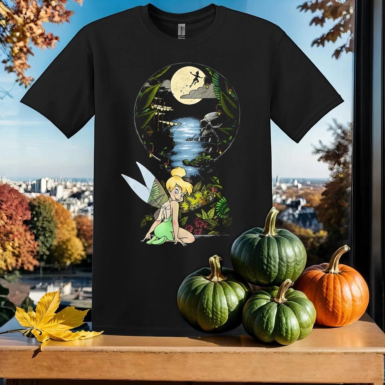 Retro Disney Peter Pan Tinker T-shirt T shirt Men Women Unisex Tshirt SY599 XL