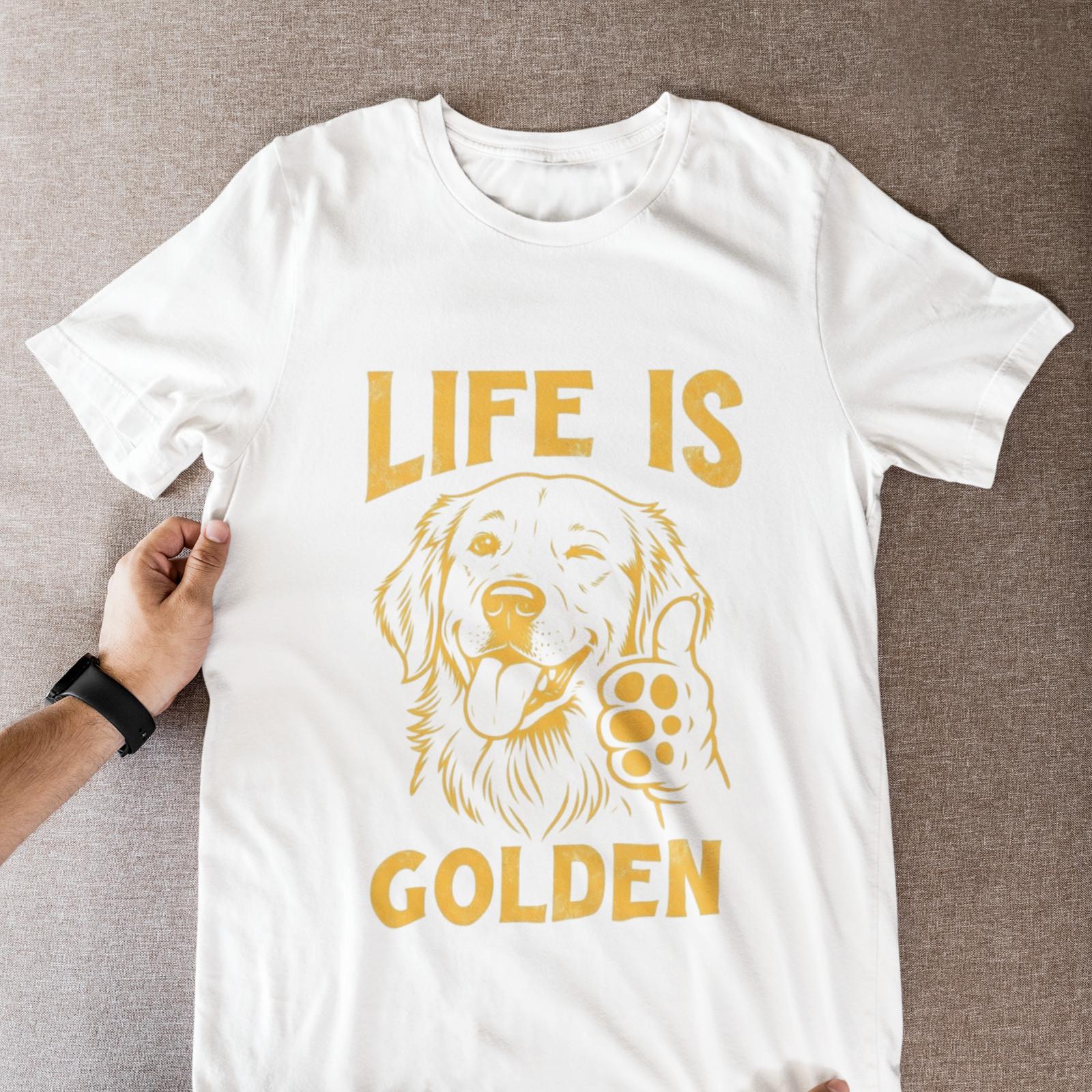 Life is Golden Shirt Golden Retriever Dog Mom Dad Tee Cute Retriever Gift 3XL
