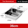 Extra thick stainless steel square hot pot Stewed Mandarin Duck with Ears Hotpot for induction cooker Mother and son pot hotpot