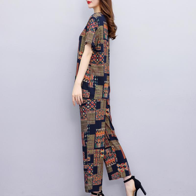 Summer Two Piece Sets for Women Tops and Wide Leg Pants Sets Casual Women Blouses