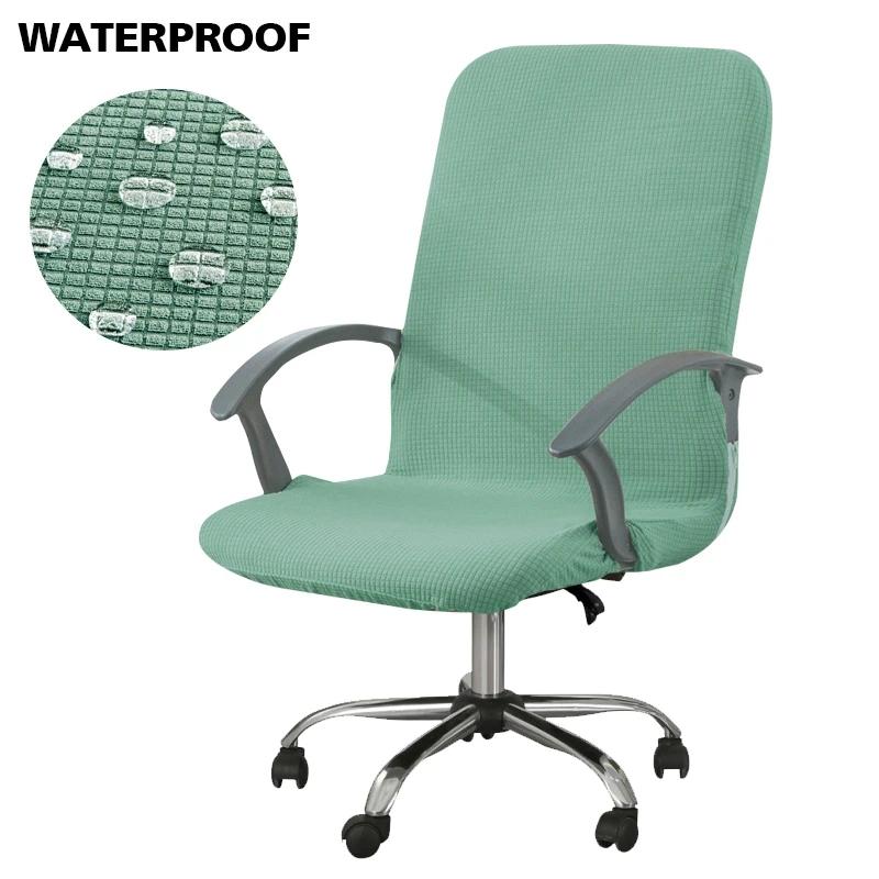 Waterproof Elastic Chair Covers Anti-dirty Rotating Stretch Office Computer Desk Seat Chair Cover Removable Slipcovers