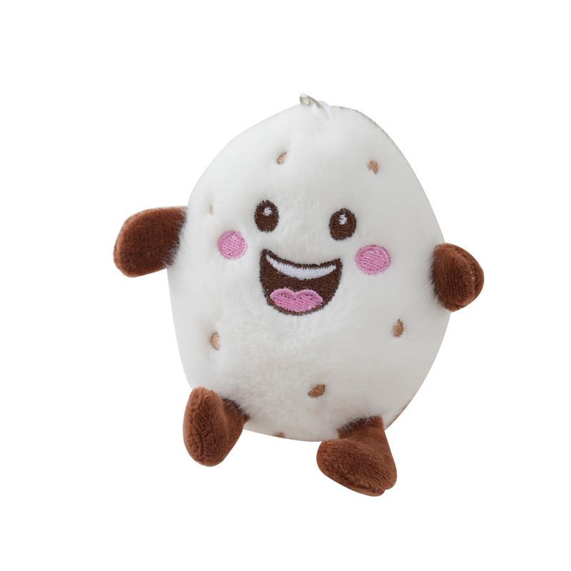 Cute Cartoon Smile White Brown Potato Plush Doll Pendant For Gift Children