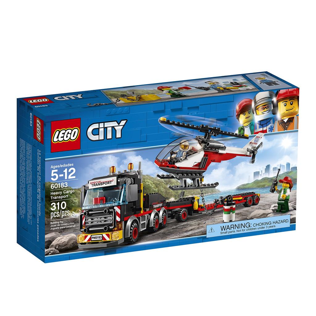 LEGO City Giant Cargo Truck and Helicopter 60183 Block Toy for Boys