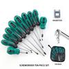 Steel Screwdriver With Industrial Magnetized Tip Flat & Slotted Bit  Screwdriver Multifunctional Magnetic Tool