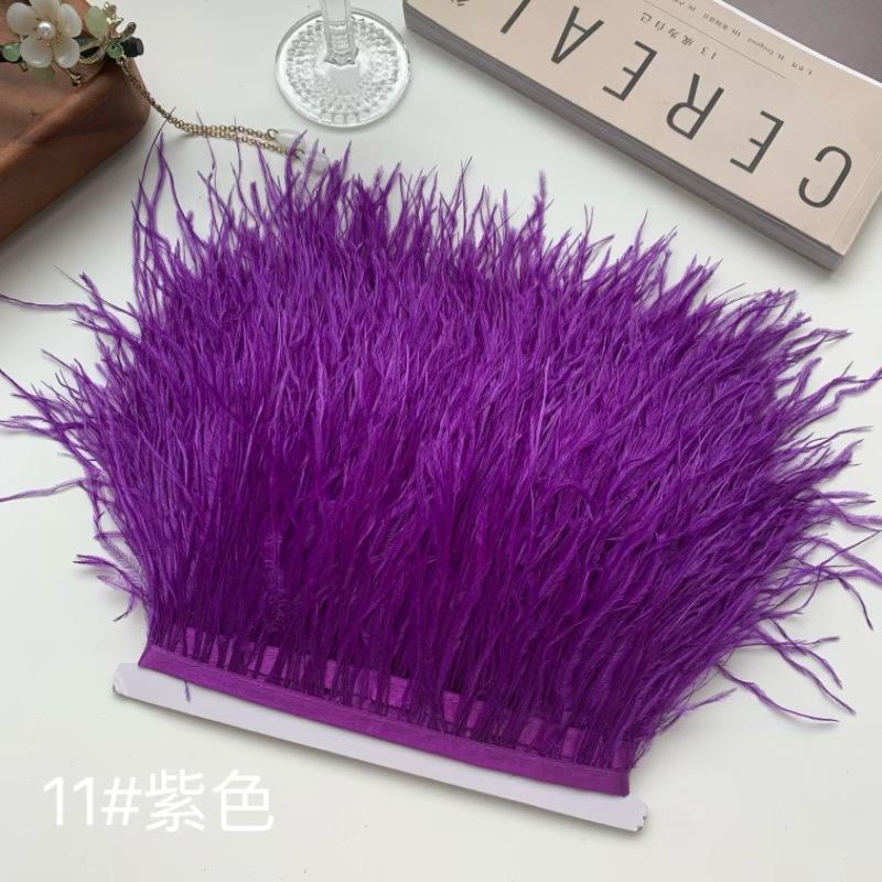 Ostrich Hair Cloth Edge 10-15Cm Clothing Accessories Diy Skirt Decoration Dress Neckline Cuffs Feathers