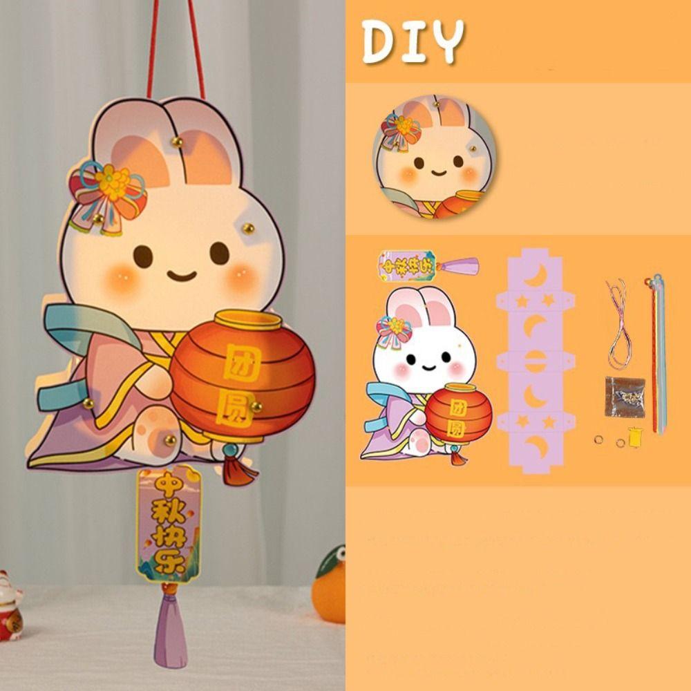 

Бумага Металл Праздник фонарей Фонарь Ручной работы Сделай сам Фонарь-кролик Праздник середины осени D