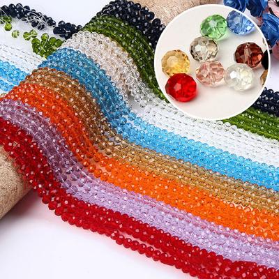 DIY Jewelry Accessories Artificial Crystal Flat Loose Beads String Home Decor