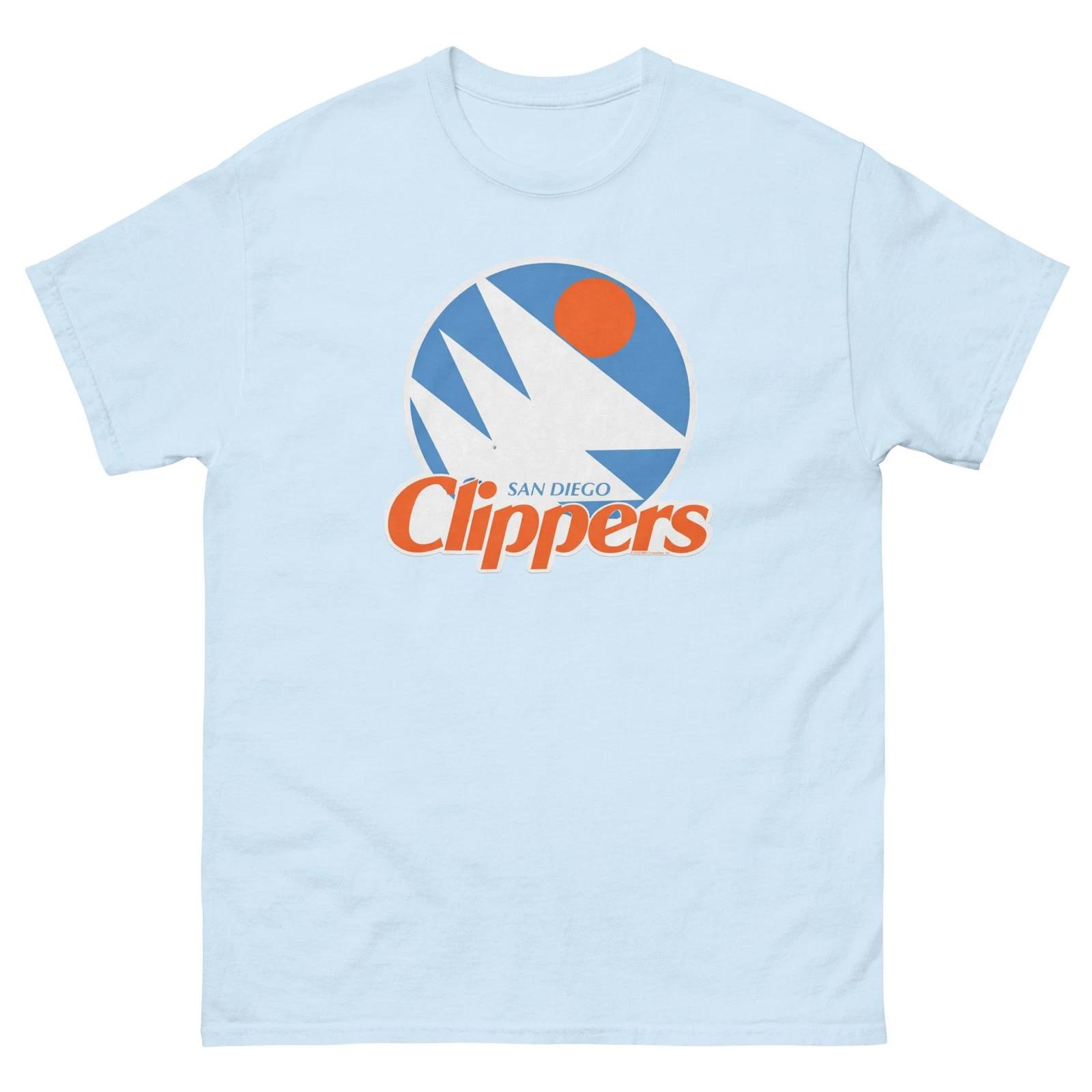 San Diego Clippers Vintage Logo Tee Retro Basketball Graphic T Shirt L