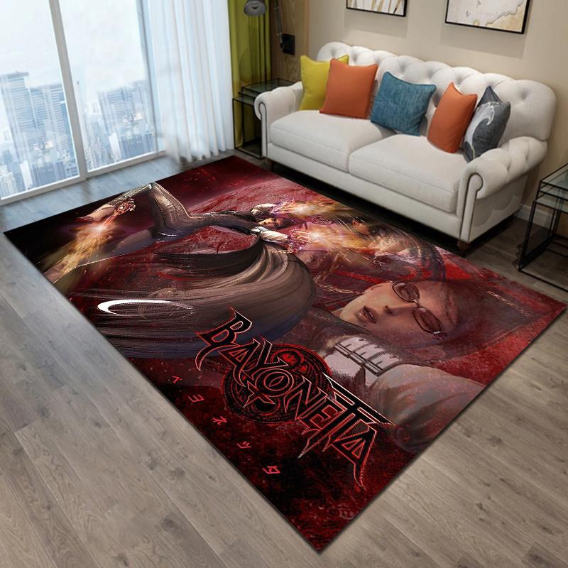 15 Size Bayonetta-game Pattern Rug for Living Room Bathroom Mat Creative Door Mat Bedroom Home Decor Rug Home Accessories