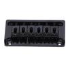 6 String Electric Guitar Bridge Kit Brass Through Body Non Tremolo Guitar Bridge with Wrench for St