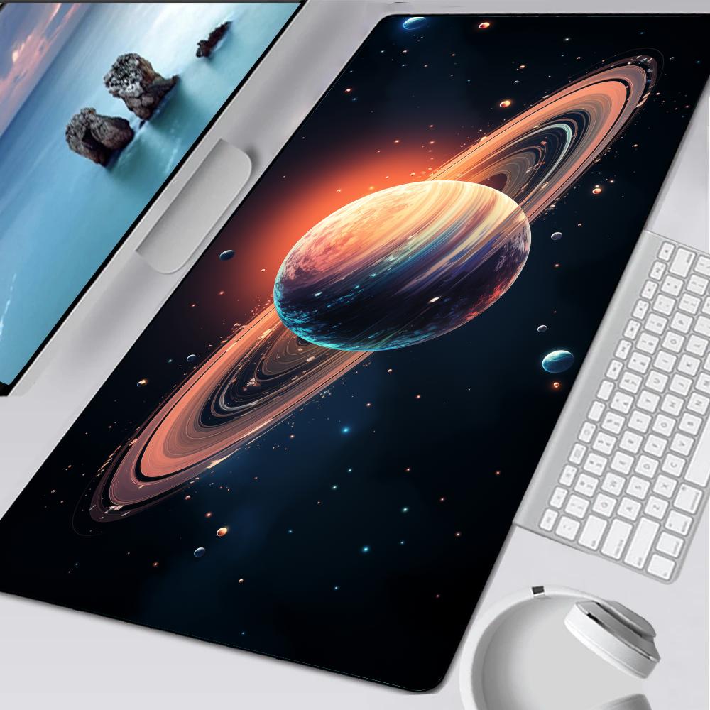 Space Planets Mouse Pad Rubber Mat Laptop Xxl Mousepad Notebook Gamer Computer Table Gaming Accessories