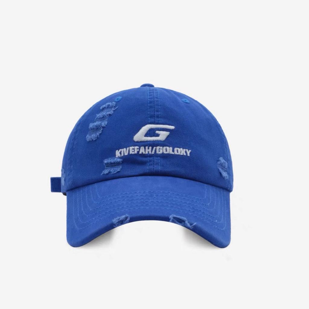 Street Distressed Perforated G Letter Baseball Caps  Men's and Women's Streetwear Hip Hop Embroidered Baseball Caps