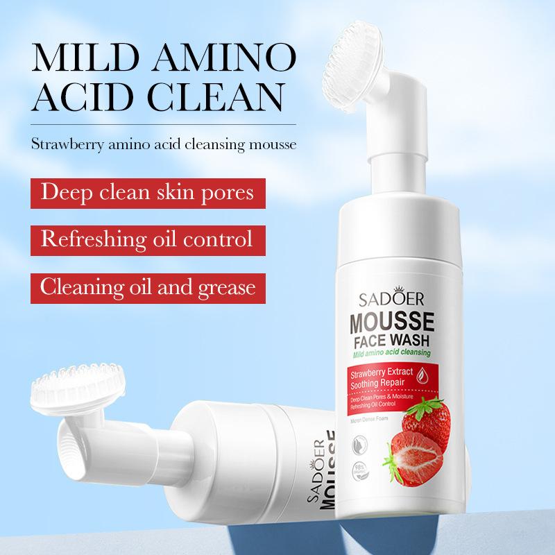 SAODER Fruits Facial Cleanser Face Wash Foam Massasge Cleansing Mossee Moisturizing Hydrating Korean Skin Care