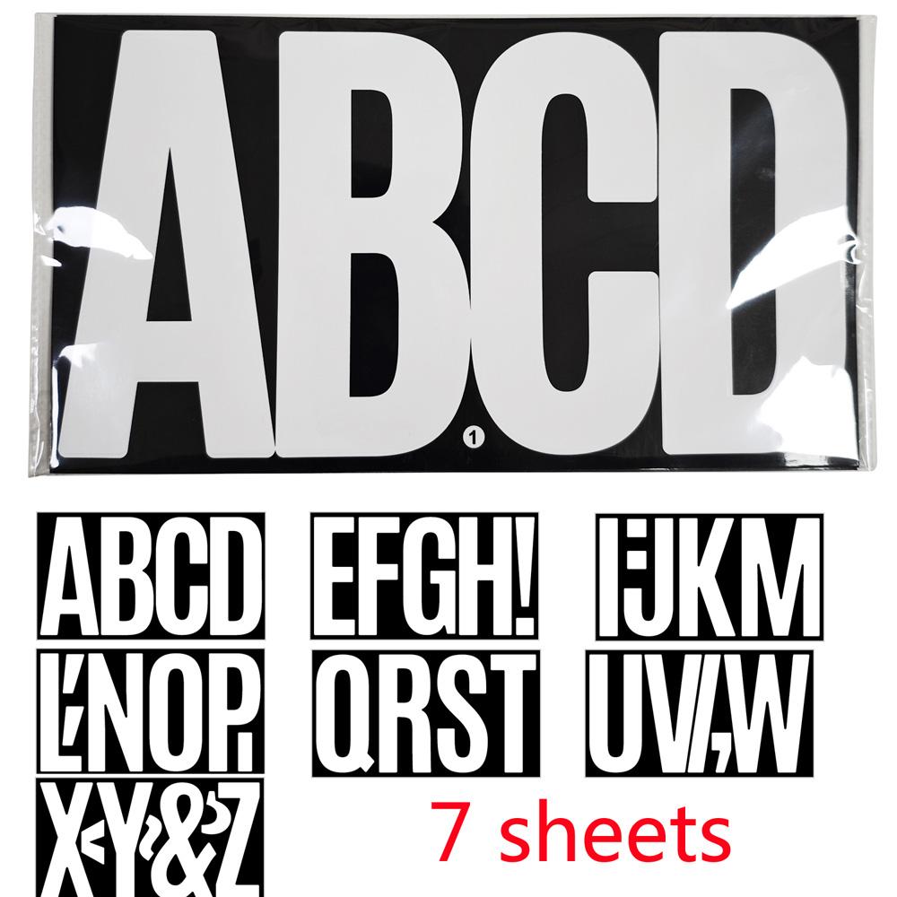 6 Inch Big Letter Number Stickers Larger Alphabet Letter Stickers for DIY Ship Mailbox Homes Business Board Party Office Decor