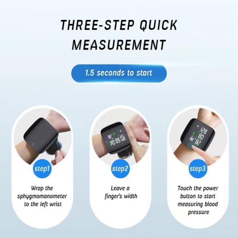 1 Set Digital One Button Blood Pressure Monitor Machine Tonometers Automatic Wrist Voice Blood Pressure Monitor For Home Use