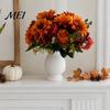 Floral Decorations for Fall Halloween Party Sunflower Artificial Flowers, Realistic Fake Bouquet Wedding Home, Rustic Flower Bouquets Dining