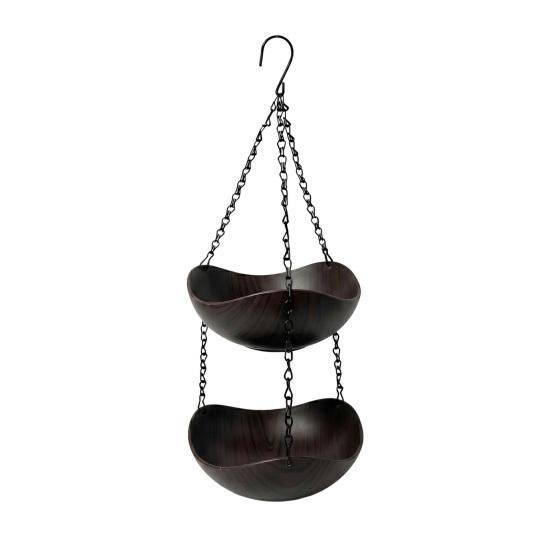 Yousheng Outdoor Bird Feeder, Garden Hanging Bird Feeder, 1 or 2 Bowls Backyard Bird Feeder for Wild Birds Patio Porch