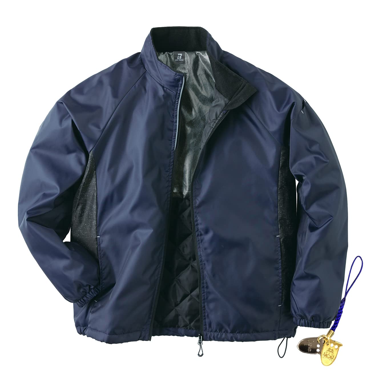 

Musashino Uniform Kurodaruma Lightweight Cold Weather Raglan Reflective Workwear Jacket, Insulated, Water-Repellent, Sleeves, Material, Men s