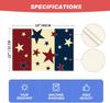 Stars Stripes Patriotic 4th of July Placemats Set of 4, 12x18 Inch Independence Day Table Mats for Party Kitchen Dining Decoration
