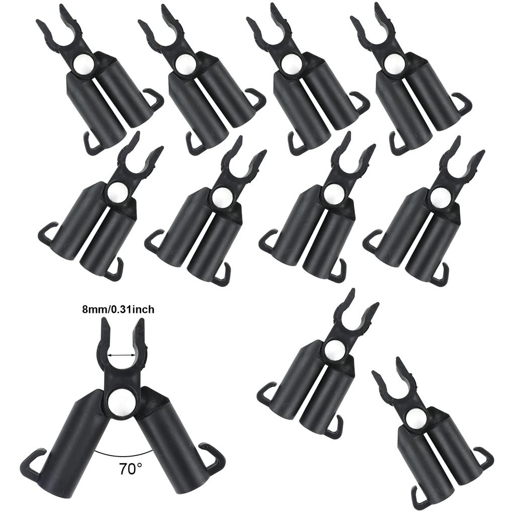 10PCS Universal Plant Support Clips, Gardening Fix Connector for 8-20mm Stakes, Plastic Climbing Pergola Fixed Bracket