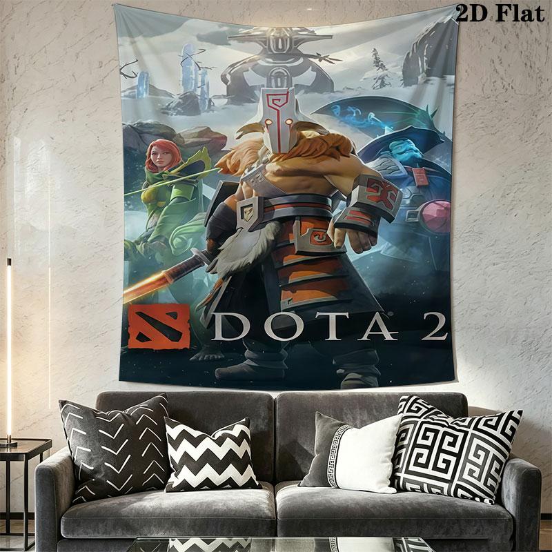 DOTA 2 Wall Hanging Printed Fabric Blanket Decorative Tapestries for Bedroom Living Room Home Decor