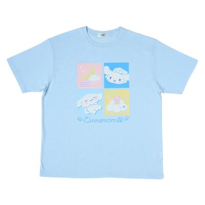Sanrio Oversized Cinnamoroll Polyurethane 607827 (SANRIO) T-Shirt Body 65% Polyester, 35% Cotton; Rib 62% Polyester, 33% Cotton, 5%