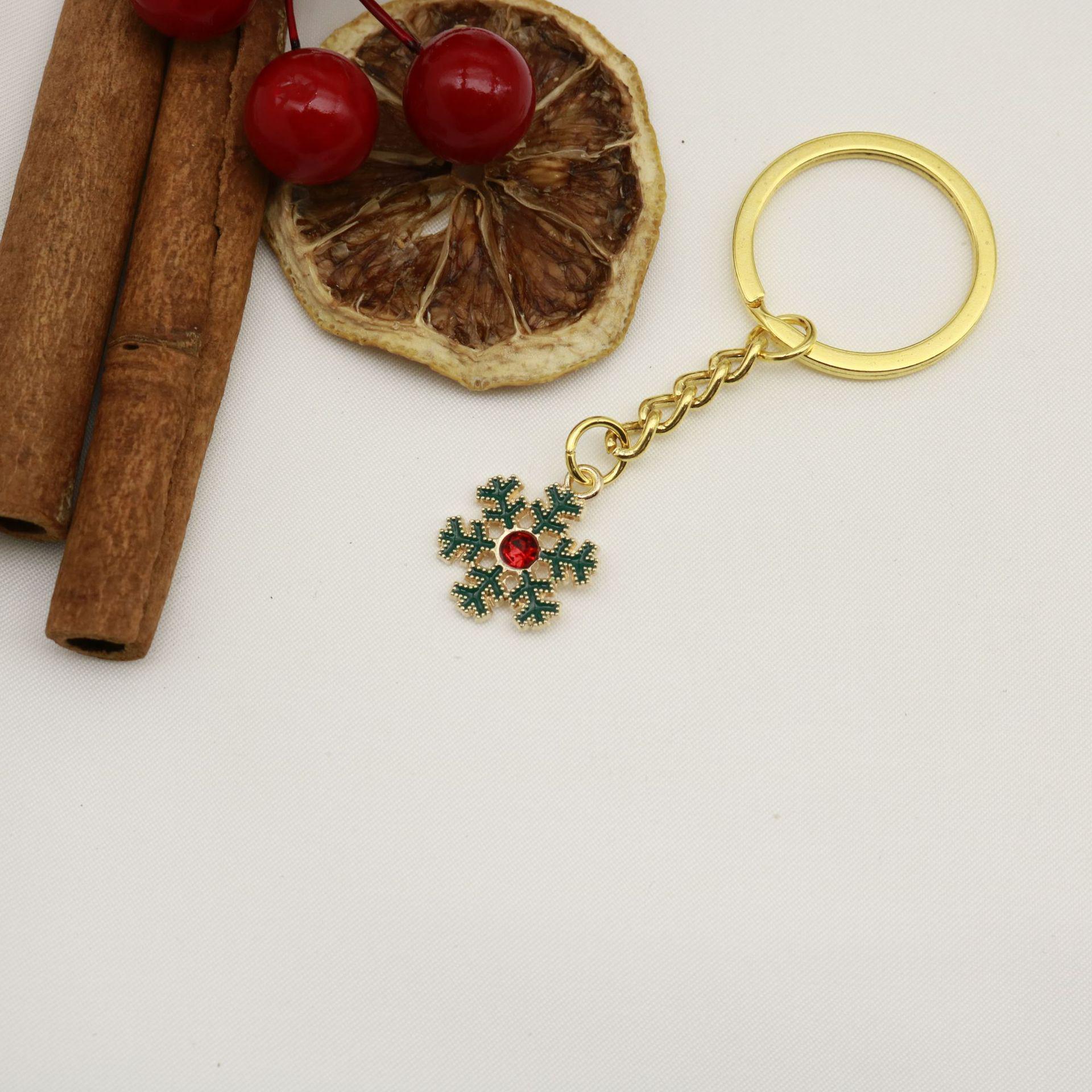 New Christmas Snowflake Cartoon Keychain Backpack Pendant