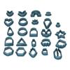 142 Pcs Dark Blue Polymer Clay Cutters Set Plastic Polymer Clay Cutter Tools DIY Clay Jewelry