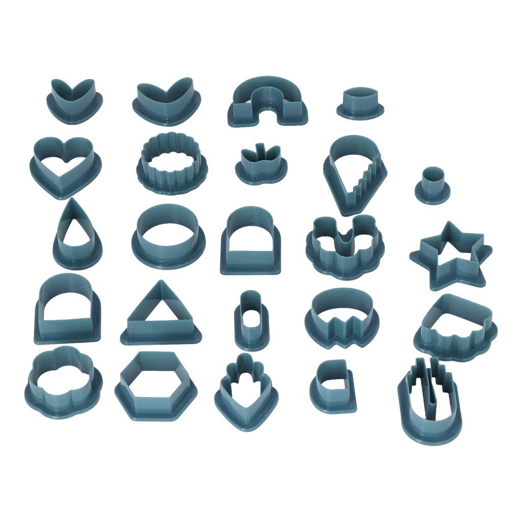142 Pcs Dark Blue Polymer Clay Cutters Set Plastic Polymer Clay Cutter Tools DIY Clay Jewelry