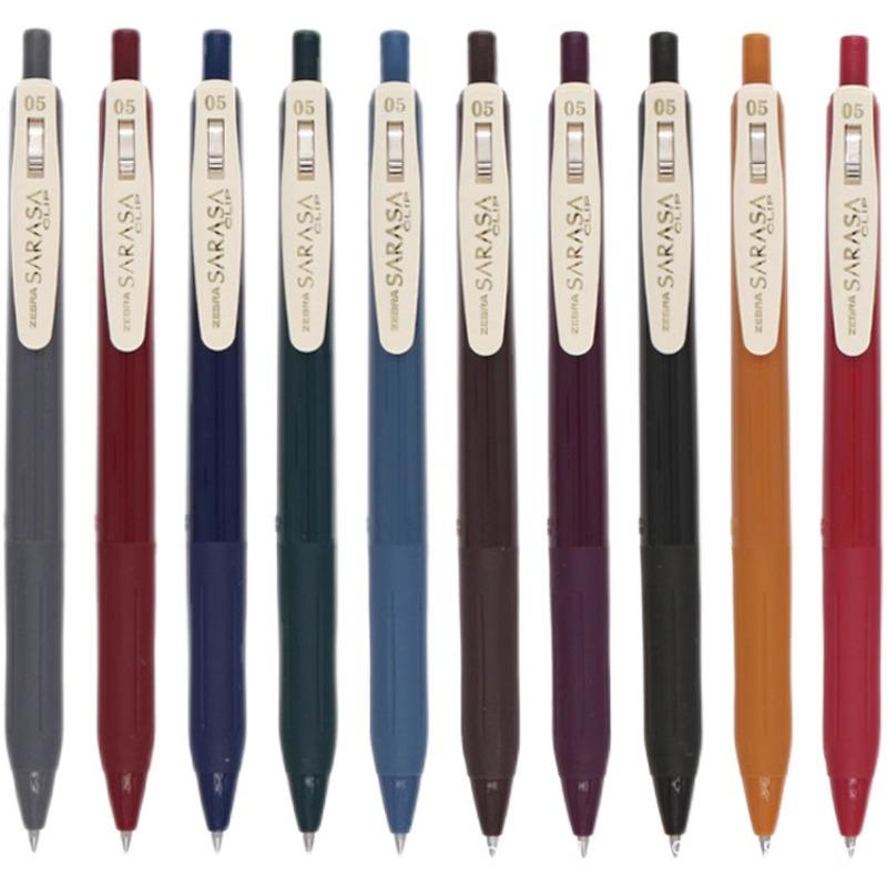 

Zebra SARASA JJ15 Gel Pen - Retro Style, 0.5mm, Blue & Red. Dark Gray VDG