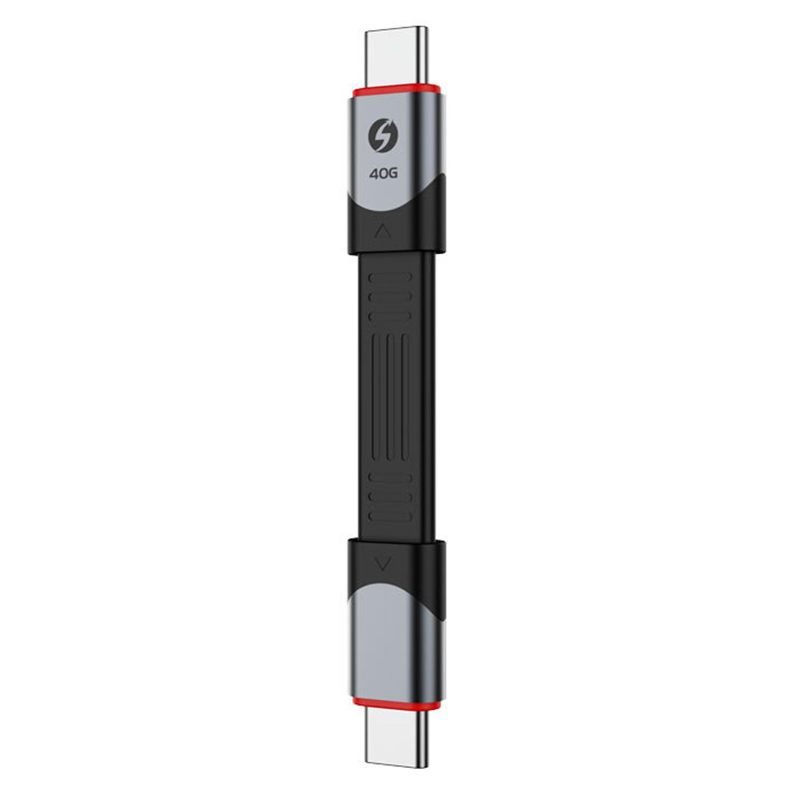 

USB4 Data Transfer Cable 40Gbps Speed 15cm FPC Technolog USB Charging Cord for Phones/Tablets/Laptops Easy to Carry