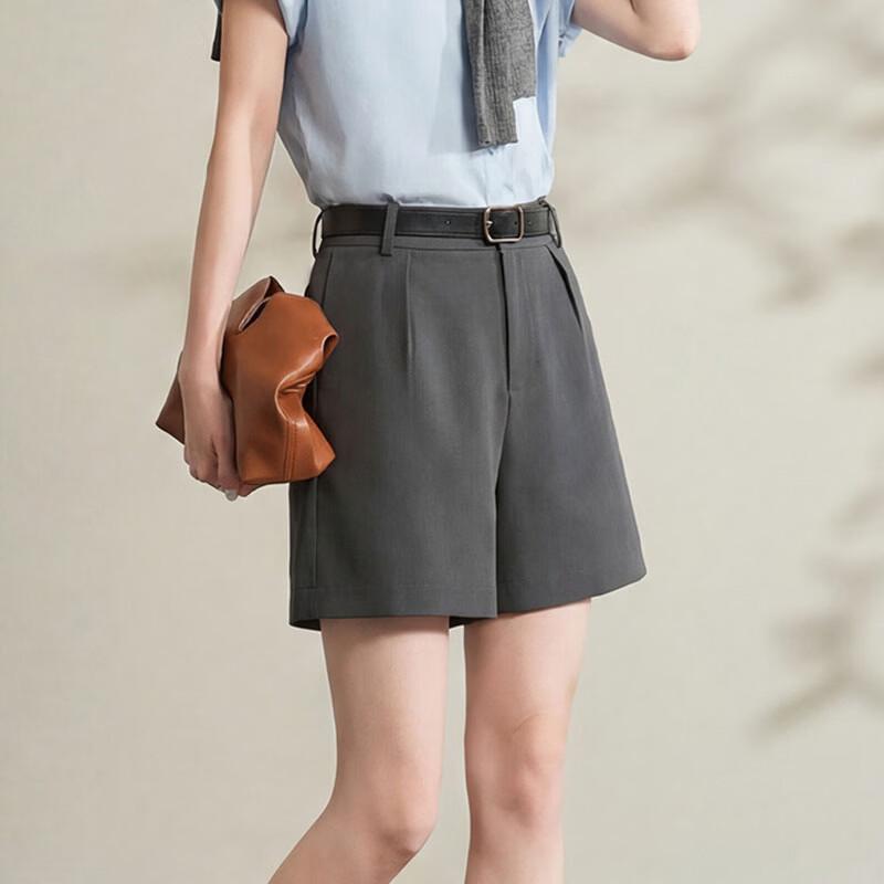 TERRE BLEUE Women s High-Waist Suit Shorts S