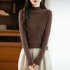 A New Semi-high-neck Sweater for Women In Autumn and Winter, A Slimming and Form-fitting Long-sleeved, Versatile and Stylish Base Layer