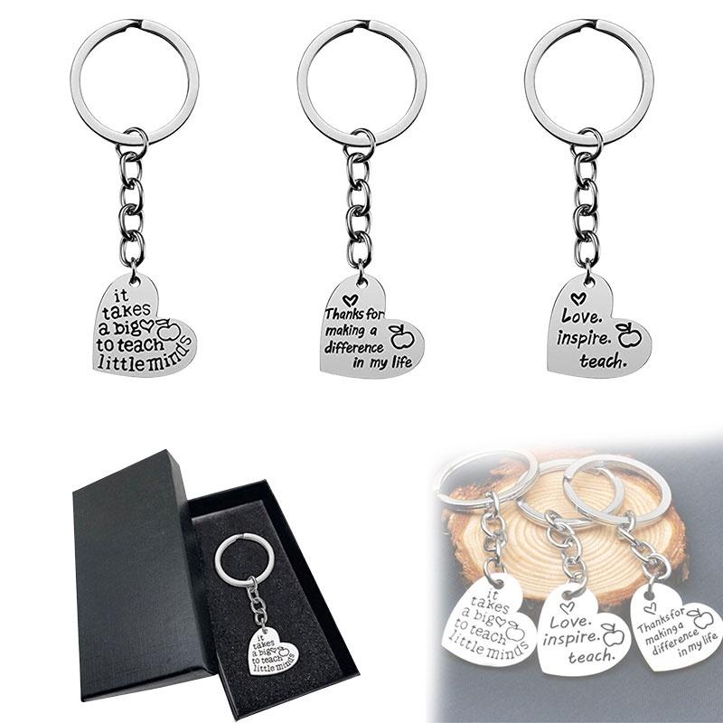 Schlüsselanhänger aus Edelstahl mit Herzmotiv – das perfekte Geschenk zum Lehrertag oder Schulabschluss