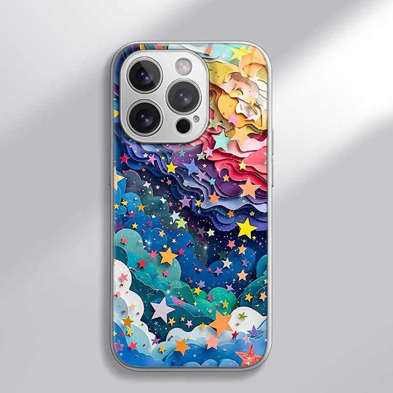 For Apple 16promax New Year Women's Model for IPhone Mobile Phone Case 15 Starry Sky Stars 14pm Hydrogel Shell