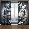 Tiger Printed Curtains Christmas Decorations Bedroom Living Room Home Decoration Made Of Polyester Area Window Treatment