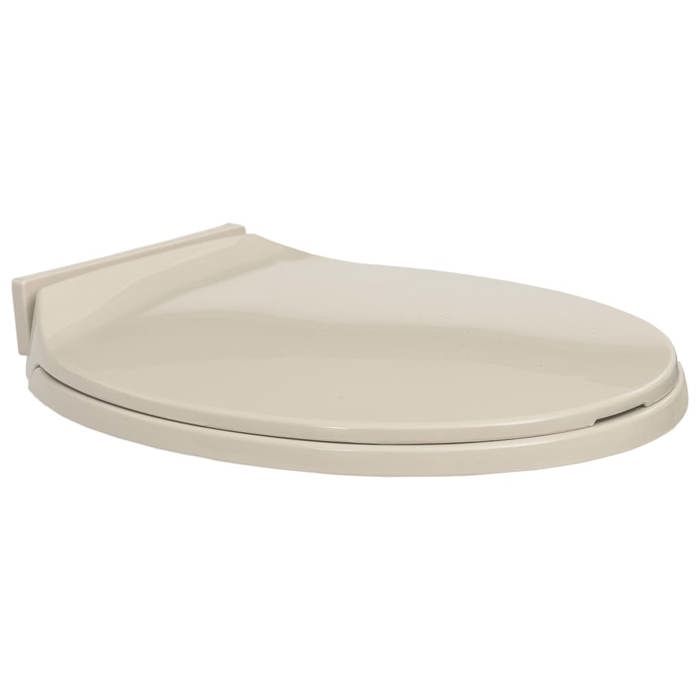 VidaXL Siège de toilette à fermeture en douceur Abricot Ovale
