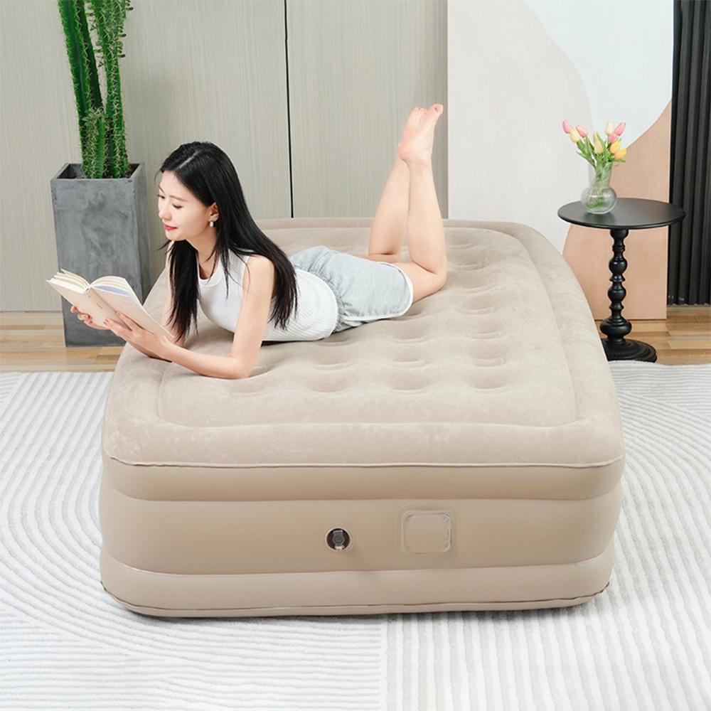 New Air Mattress Built-in Pump Self-inflating Mat Cushion Outdoor Tent Inflatable Bed Double sleeping Pad For Camping or Indoor