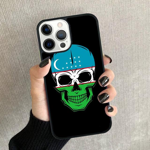 Uzbekistan Flag Phone Case For iPhone 17 Air 16 15 14 plus 12 13 Pro max Soft Bumper Shell Cover coque
