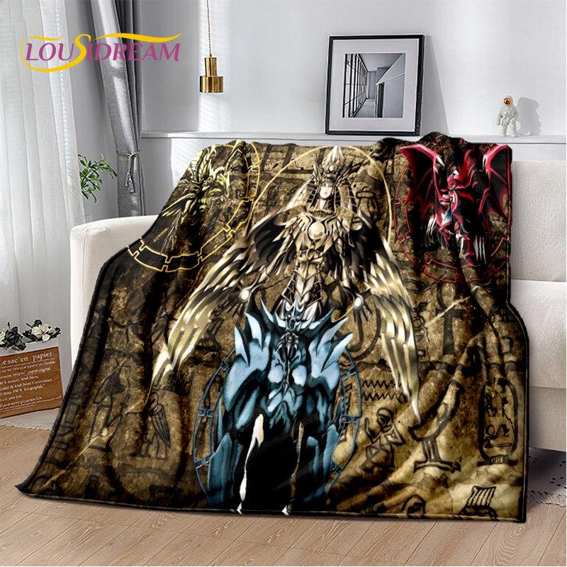 Yu-Gi-Oh MONSTER CARD Anime Cartoon weiche Plüschdecke, Flanelldecke, Überwurf, Decke für Wohnzimmer, Schlafzimmer, Bett, Sofa, Picknick, 3D
