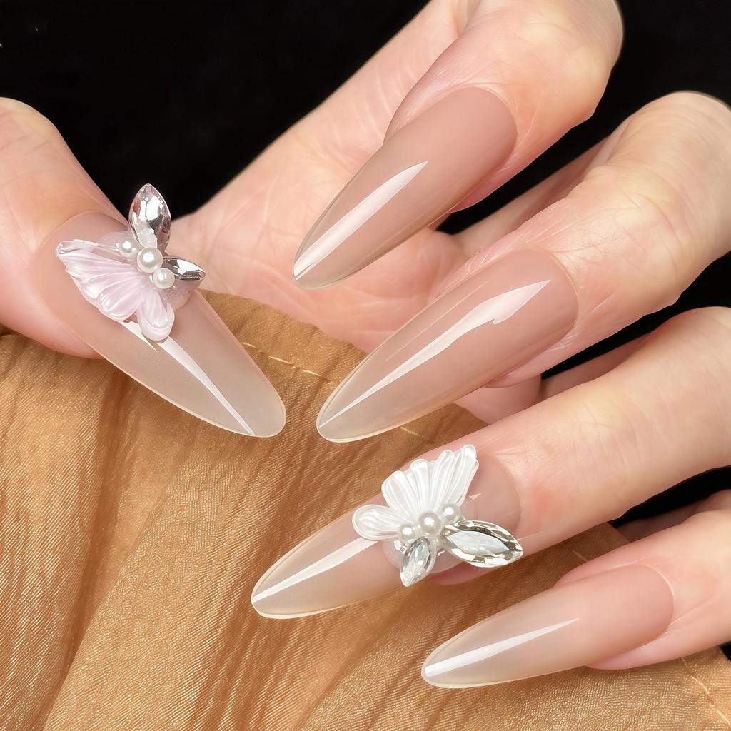 Handmade High-End Flash Diamond Nails: Boost Skin Glow with Pure Desire Style
