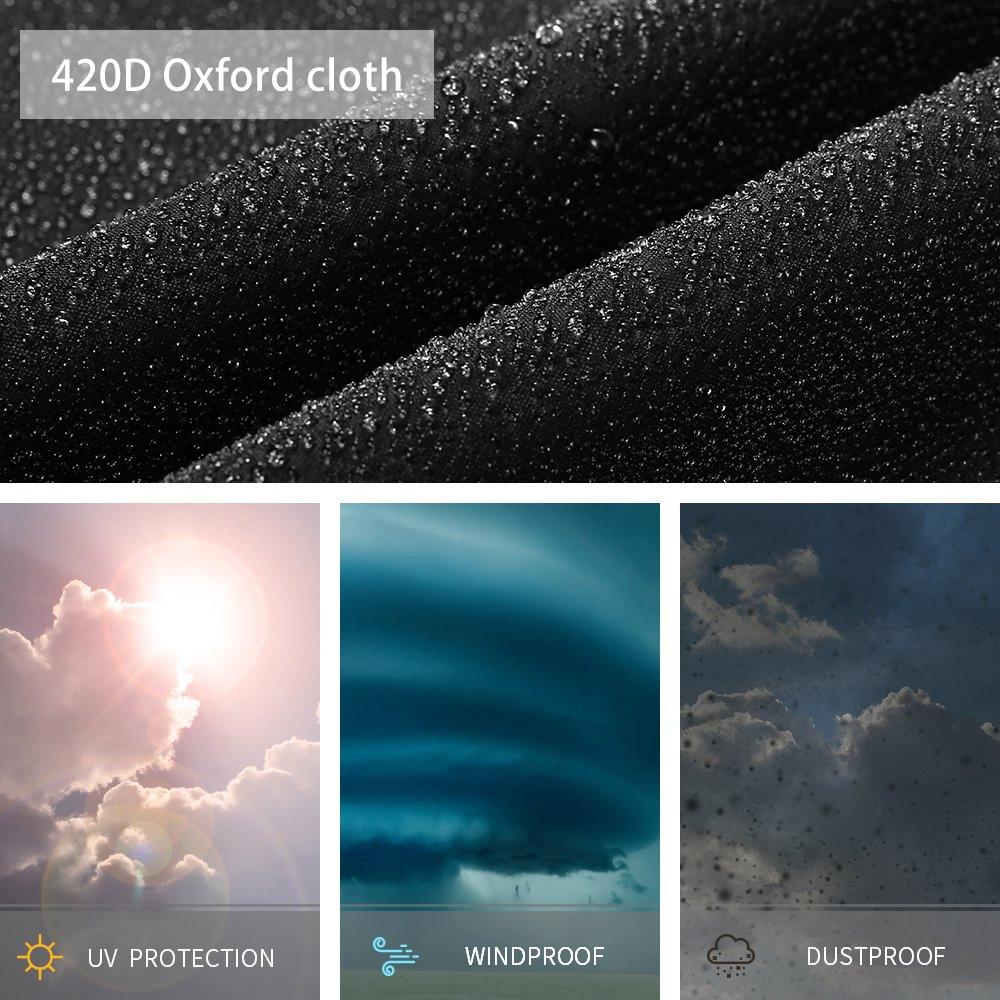 Heater Cover Outdoor Patio Furniture Covers Oxford Cloth Waterproof Snowproof Dustproof UV-Resistant Heater Protector for Garden