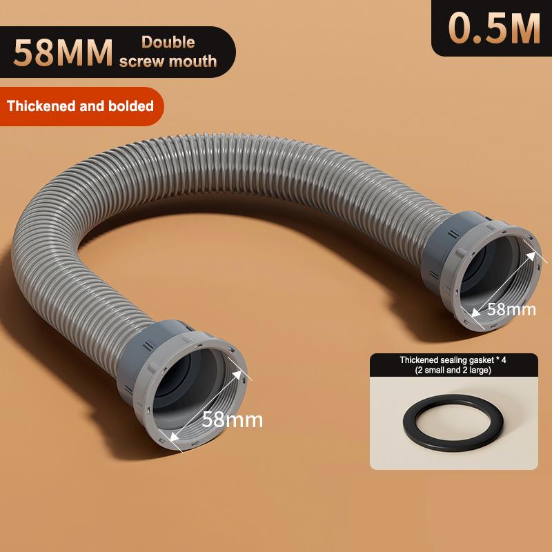Kitchen Garbage Disposal Hose Drain Pipe 2 Way Connection Adapter Fit for Double Washing Basin Sink Usage