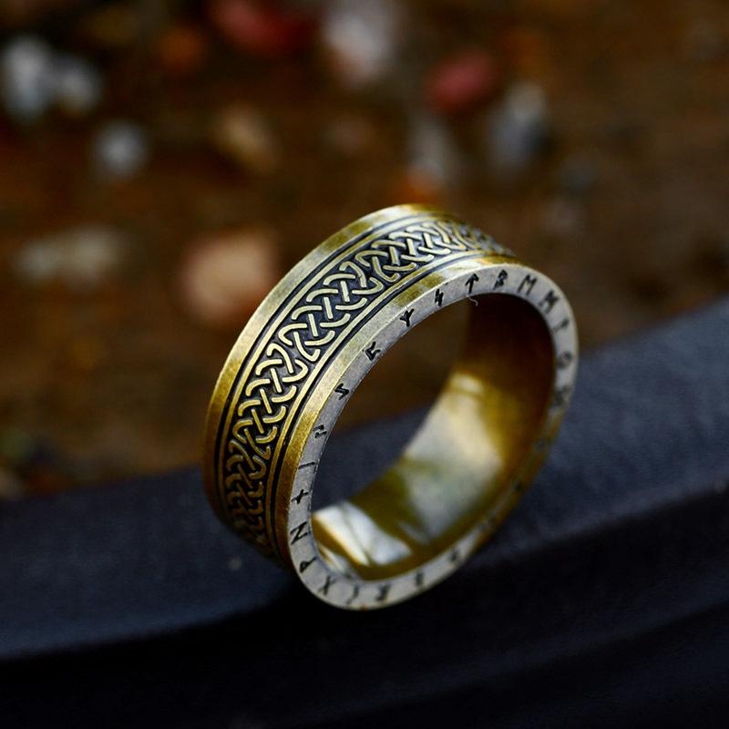 New Norse Viking Celtics Knot Rings for Men Women Stainless Steel Fashion Vintage Biker Jewelry