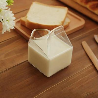 1Pc 300Ml Halb Pint Milch Karton Stil Kreative Mini Creamer Krug Glas Milch Becher