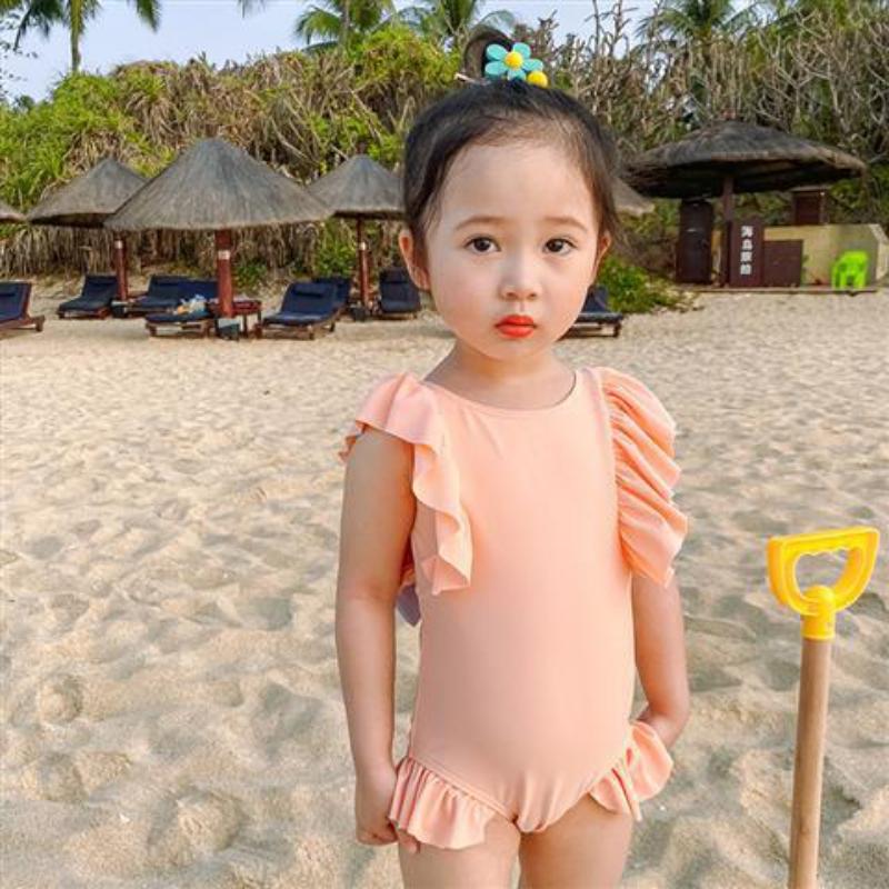 Summer Girls Swimsuit One Piece Swimsuit Bowknot Swimwear For Children Summer Bikini Bathing Suit 1-6 Years