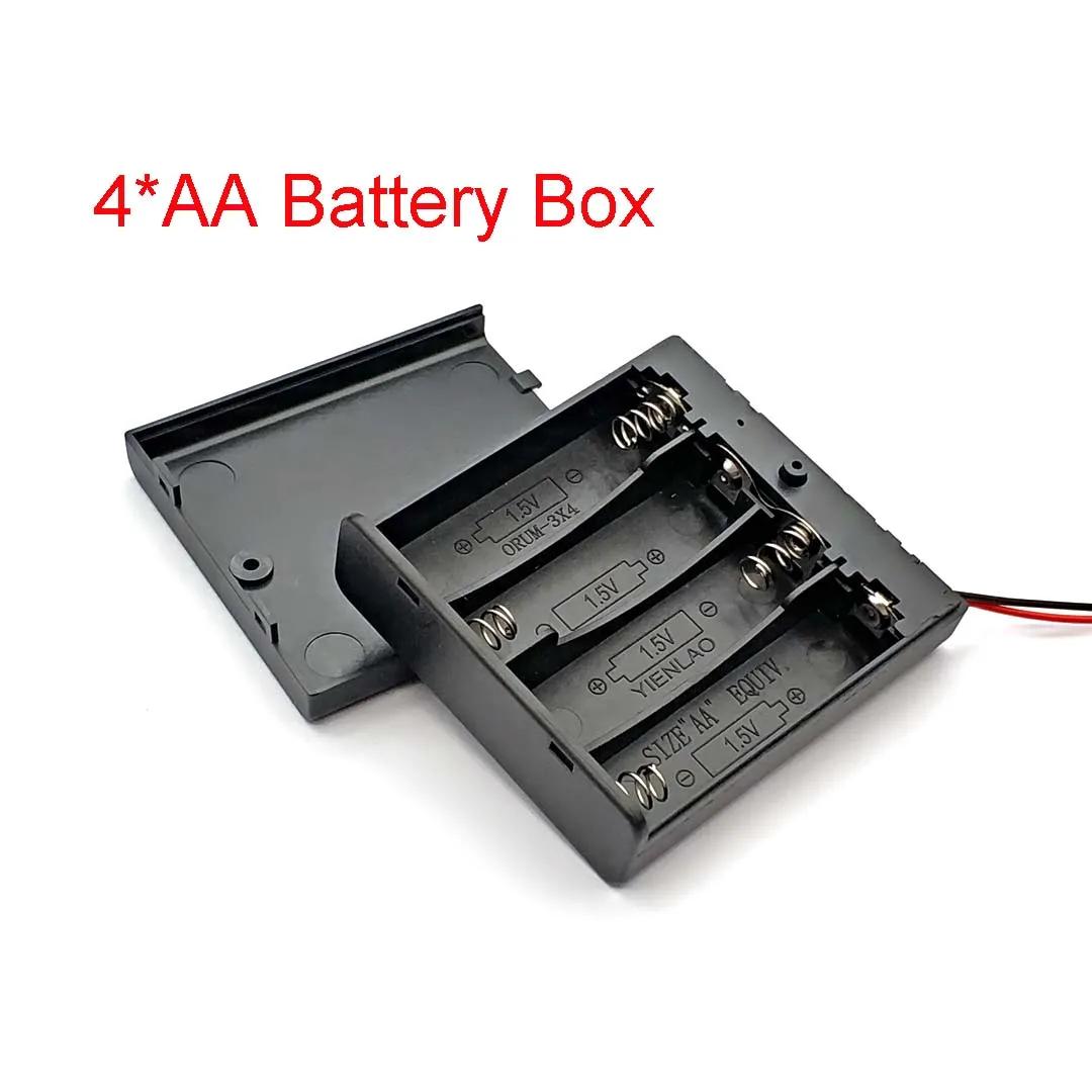

Сделай сам 1/2/3/4 слота для батареек AA, коробка-кейс, держатель для батареек AA, коробка-кейс с переключателем 4-AA