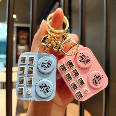 Mini DJ Processor Kids Toy Plastic Piano Pendant Portable Musical Instrument Pendant Keychain