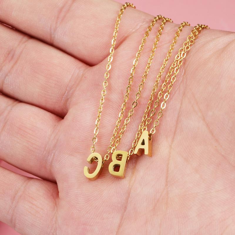2025 Trending Gold Alphabet Necklace Pendant for Women – Fashionable Jewelry Accessory